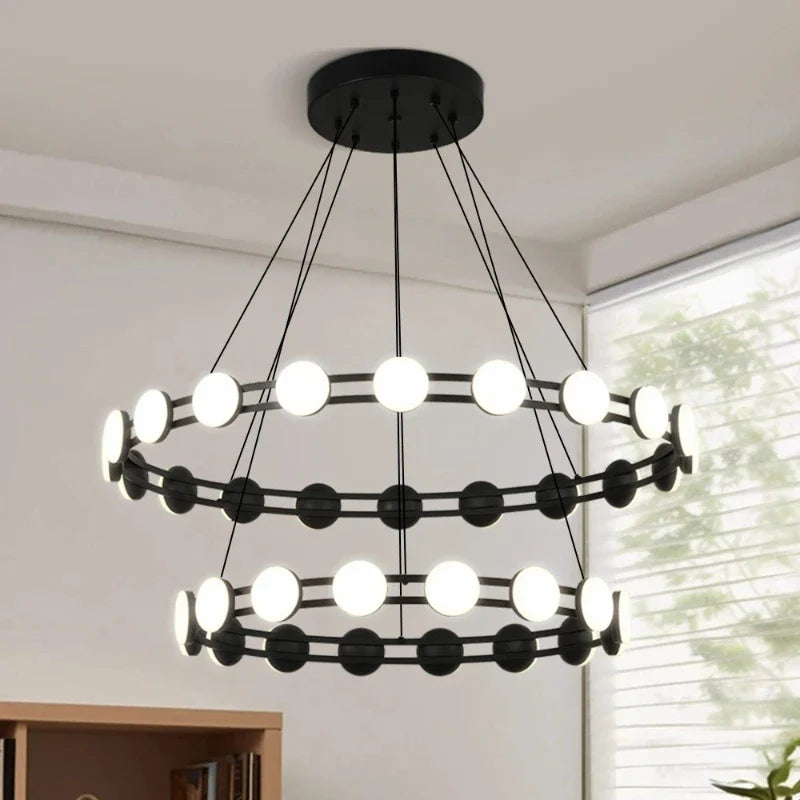 Afralia™ Modern Minimalist Round Pendant Light for Dining Living Room Bedroom Décor