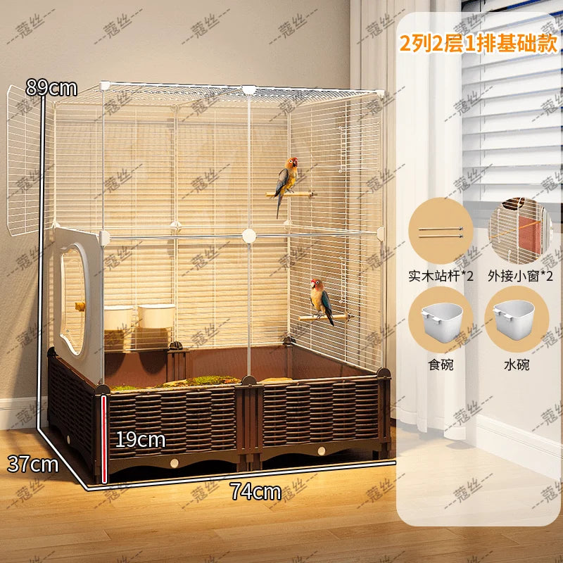 Afralia™ Luxury Tiger Skin Villa with Peony Cage