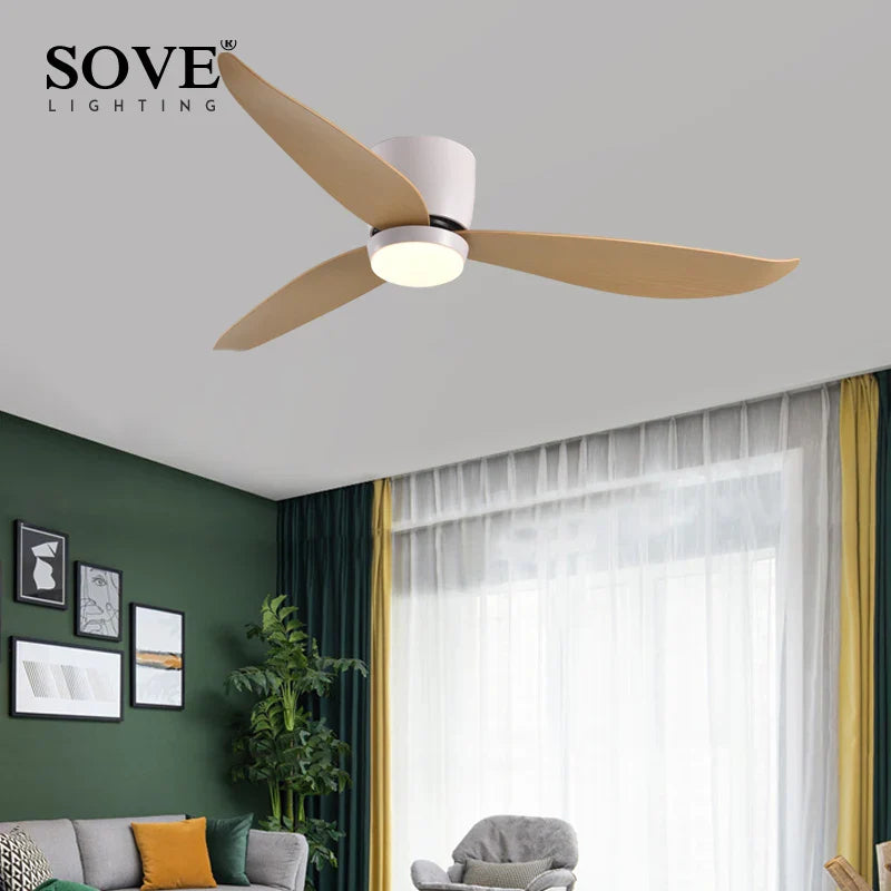 Afralia™ Modern Led Ceiling Fan with High Air Volume and Remote Control