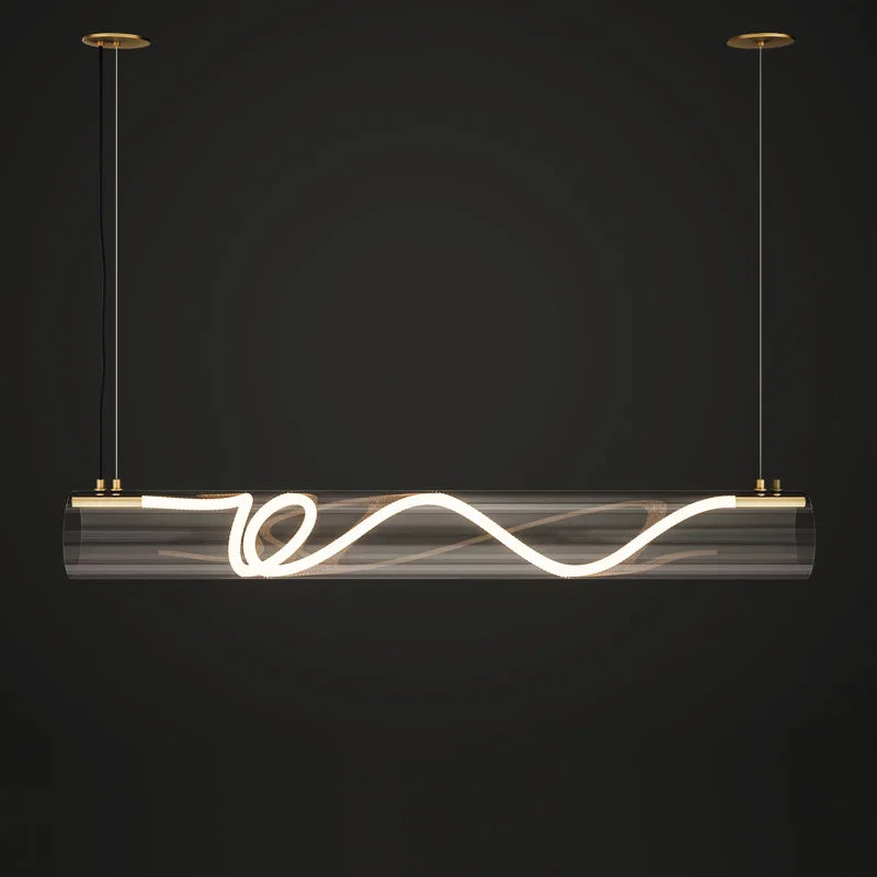 Afralia™ LED Long Tube Pendant Lights: Stylish Lighting for Home, Restaurant, and Bar