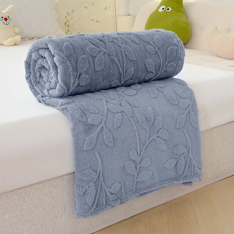 Afralia™ Wealth Tree Jacquard Coral Fleece Blanket | Soft, Multi Functional Quilt