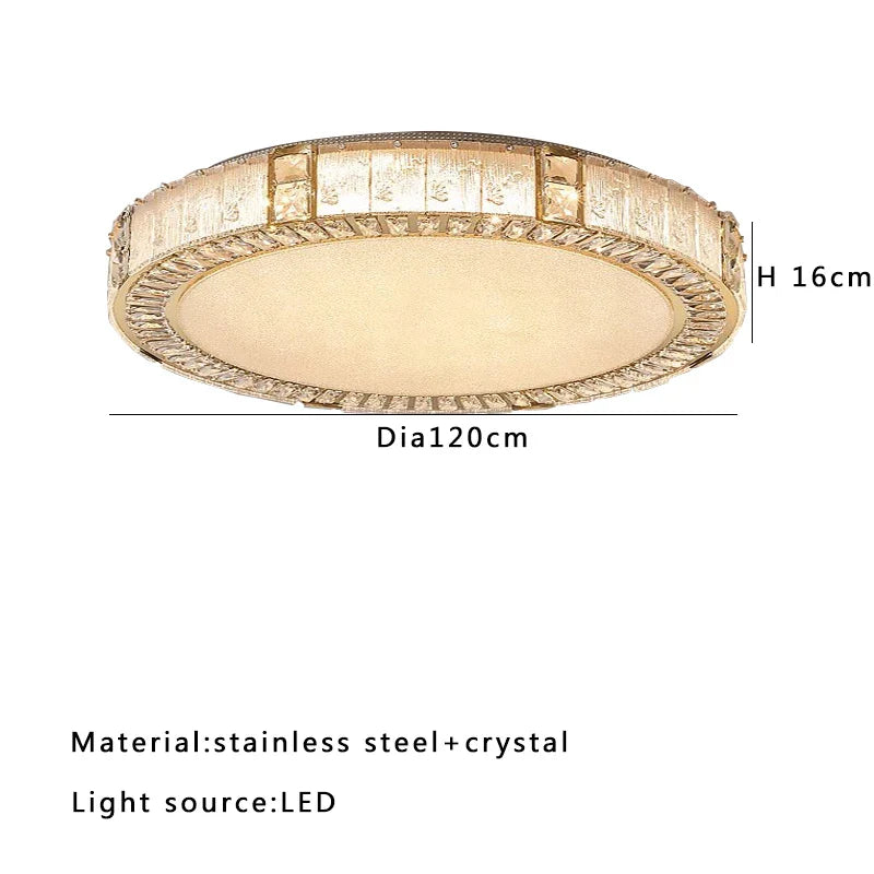 Afralia™ Crystal Glass Luxury Ceiling Chandelier - Gold LED Home Decor