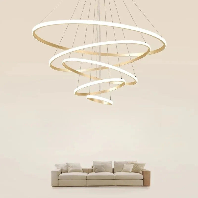 Afralia™ Modern Ring Chandelier for Dining and Living Room Lighting