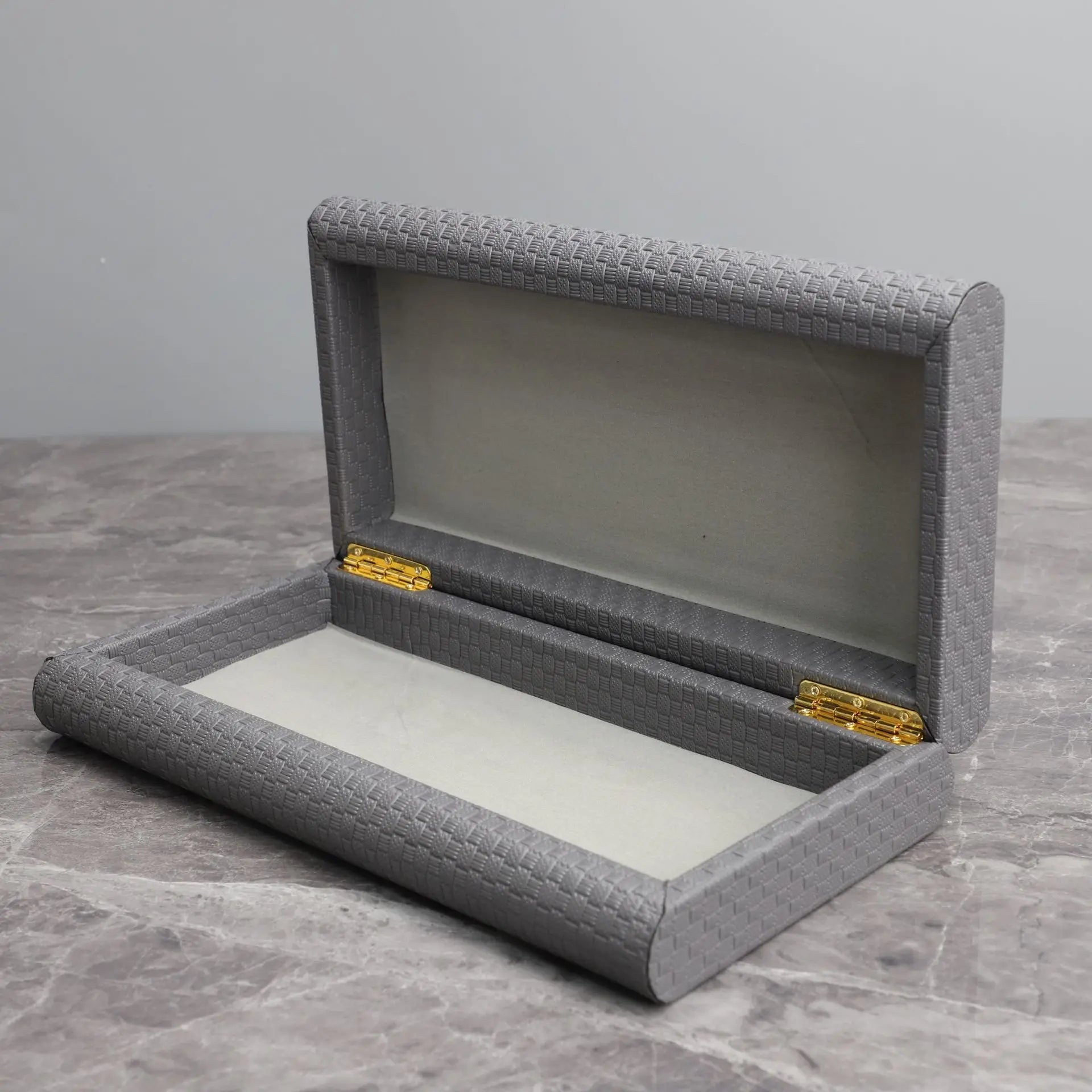 Afralia™ Checkered Leather Jewelry Box: Stylish Desktop Storage Container & Home Decor