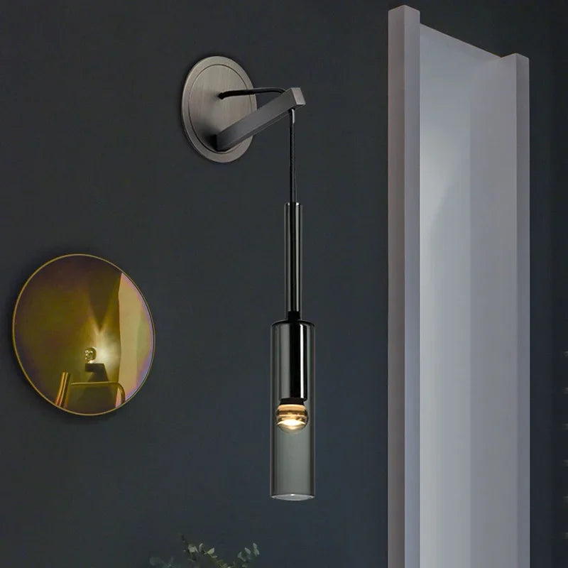 Afralia™ Elegant Crystal Wall Sconce for Bedroom Living Room TV Background