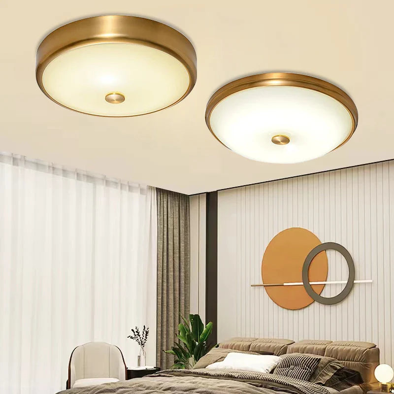 Afralia™ Modern Glass Ceiling Light with LED for Living Room Bedroom Restaurant Corridor