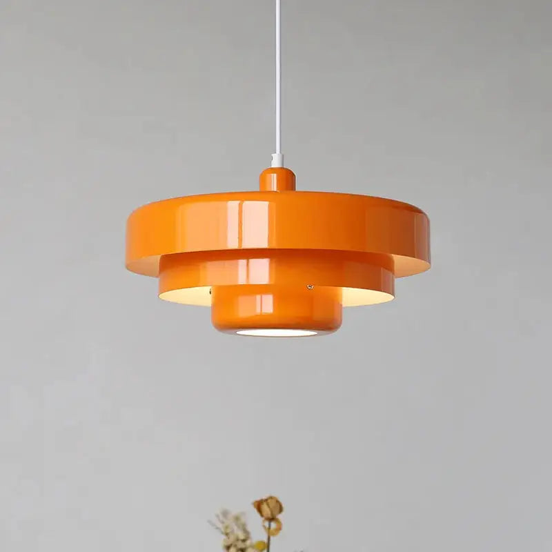 Afralia™ Retro Orange Pendant LED Ceiling Chandelier for Dining Room, Restaurant, Cafe, and Bar