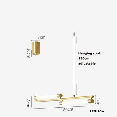 Afralia™ Art Deco LED Gold Chandelier for Dinning Room