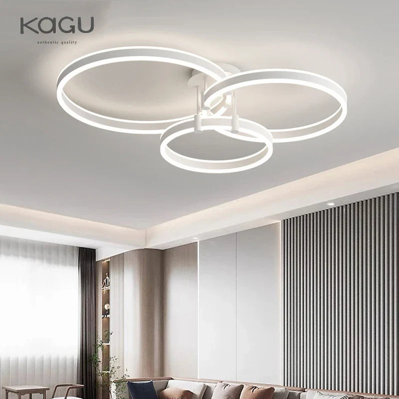 Afralia™ Modern LED Chandelier for Living Room Bedroom Ceiling Lighting