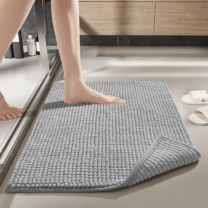 Afralia™ Chenille Bath Mat: Soft, Absorbent, Anti-slip Rug for Cozy Comfort