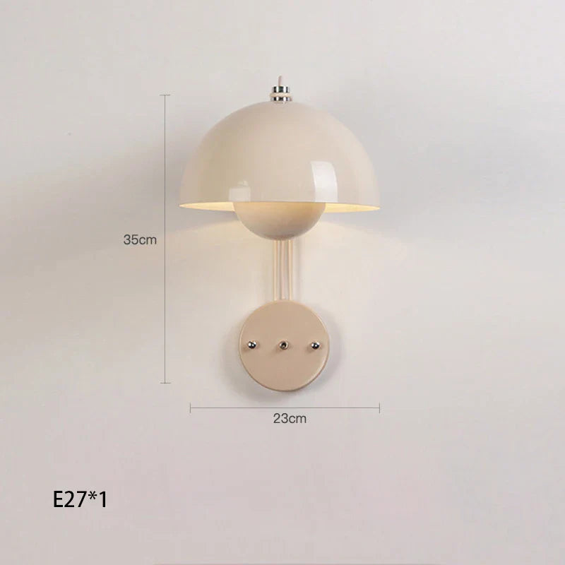 Afralia™ Luxury LED Mushroom Wall Light Fixture for Designer Home Decor