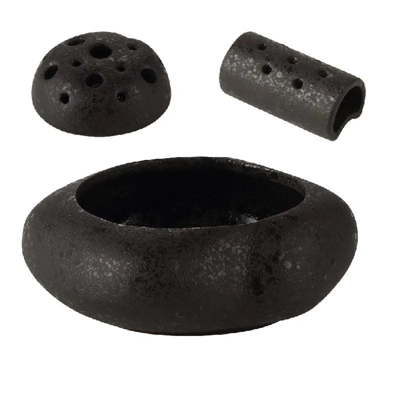 Afralia Lotus Seedpod Ceramic Vase Artificial Flower Pot Modern Desk Decor