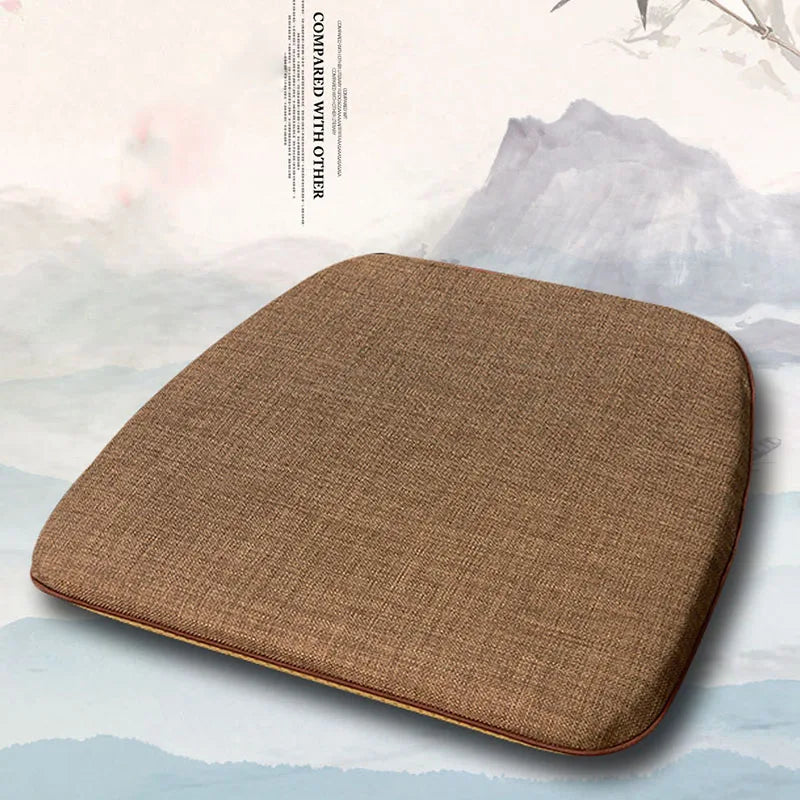 Afralia™ Flax Chair Cushion: Non-slip Horseshoe Seat Cushion with Strap, Removable & Washable