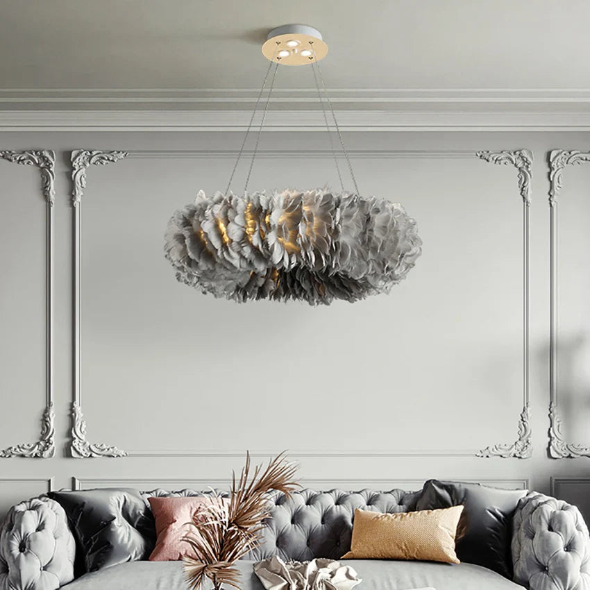 Afralia™ Nordic Feather Pendant Lamps for Bedroom and Home Decor Lighting