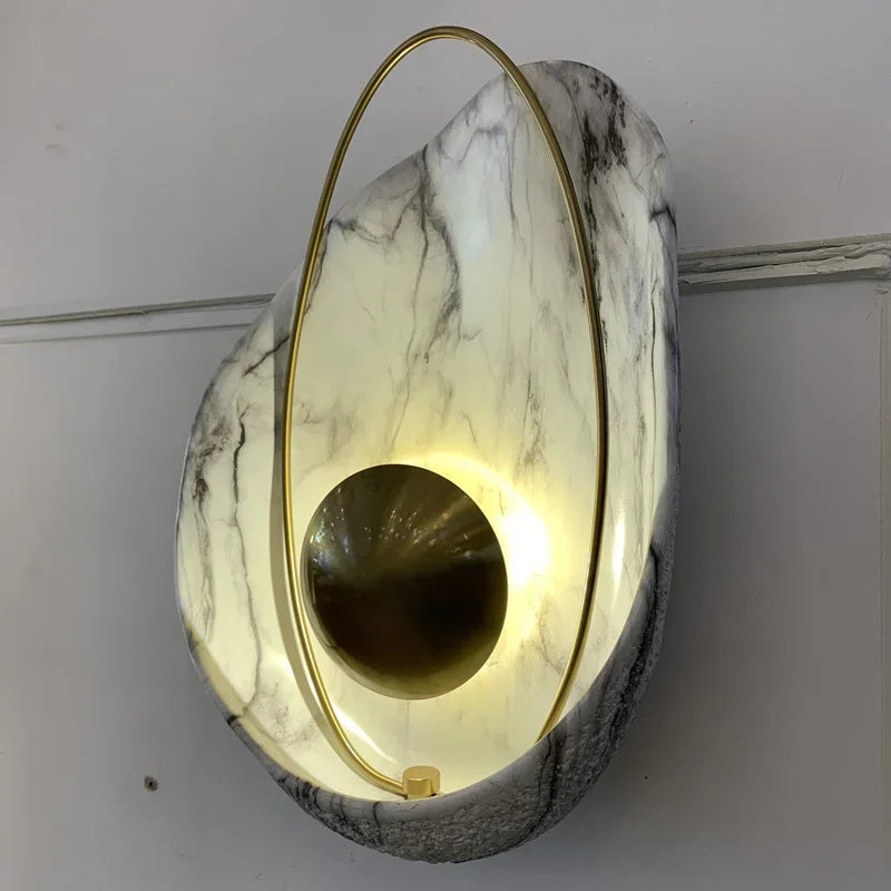 Afralia™ Copper Shell Wall Lamp: Modern LED Bathroom & Stairs Lights for Home