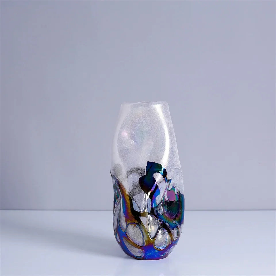 Afralia™ Gradient Glass Vase for Home Decor and Floral Arrangements