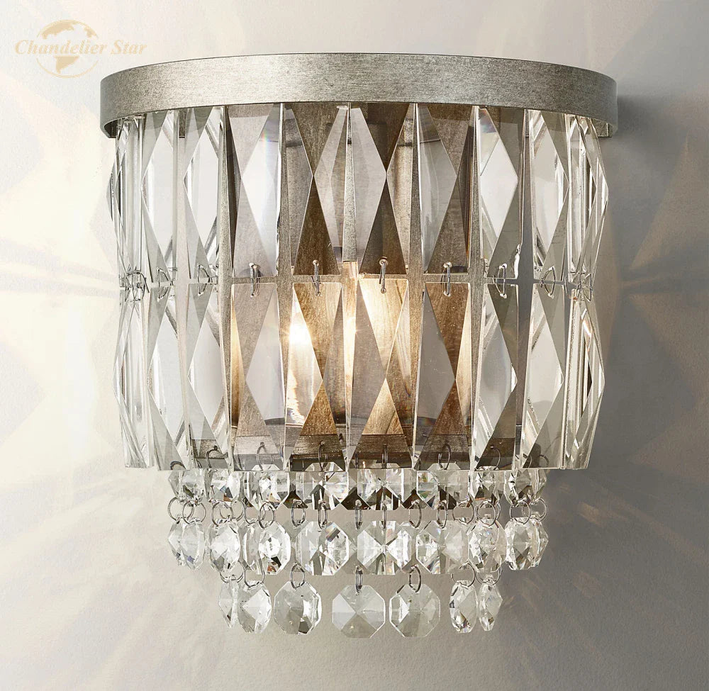 Afralia™ Crystal LED Wall Sconce Light Fixture - Portia Collection