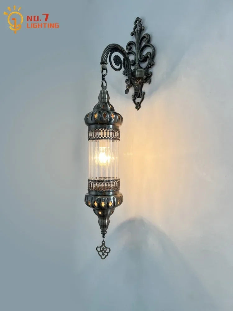 Afralia™ Exotic LED Iron Art Wall Lamp for Hotel Living Room