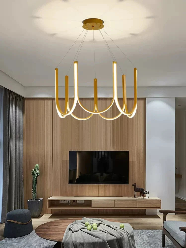 Afralia™ Modern Chandelier LED Pendant Light for Home Decor Living Room