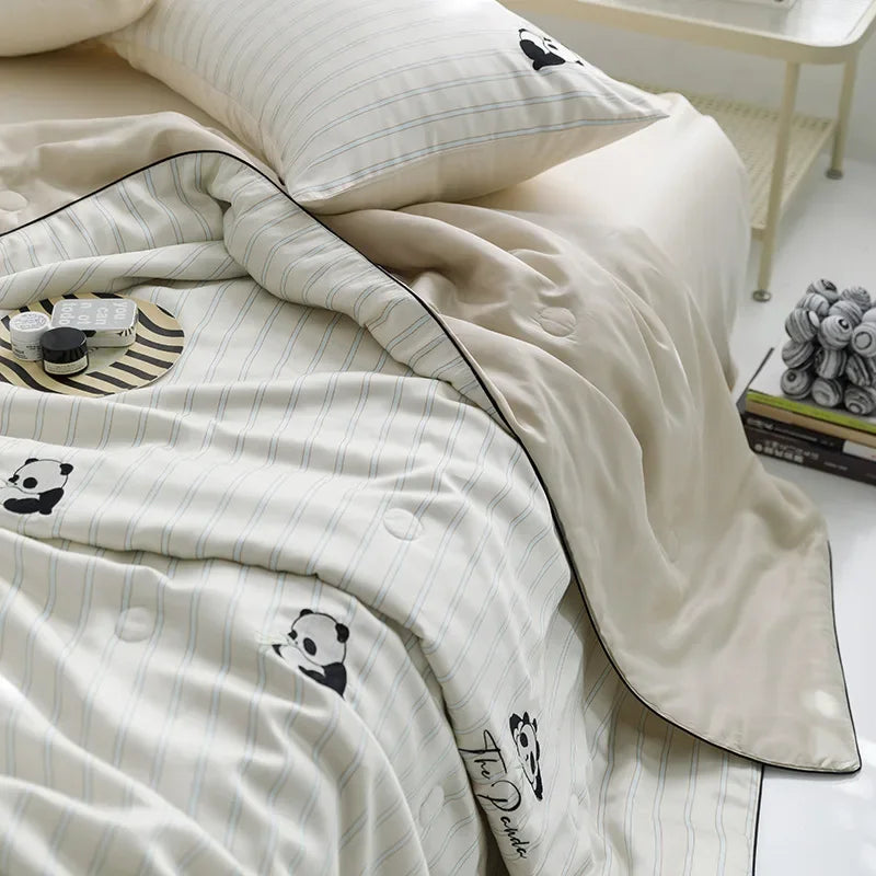 Afralia™ Summer Quilt Set with Sheets & Pillowcases, Breathable Cotton Blend, Machine Washable