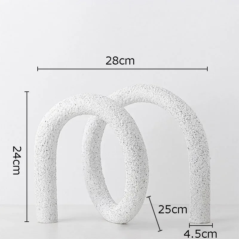 Afralia™ Abstract Twisted Knot Sculpture for Room Aesthetics Decor