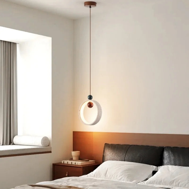 Afralia™ Yellow Travertine LED Pendant Light for Home Decor and Living Spaces