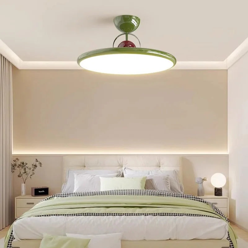 Afralia™ Cream Iron Nordic LED Ceiling Light - Indoor Decorative Luminaires