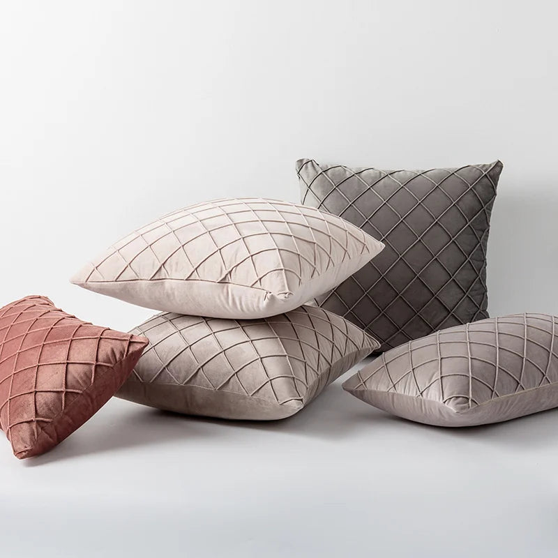 Afralia™ Nordic Velvet Luxury Throw Pillow Case for Home Decor