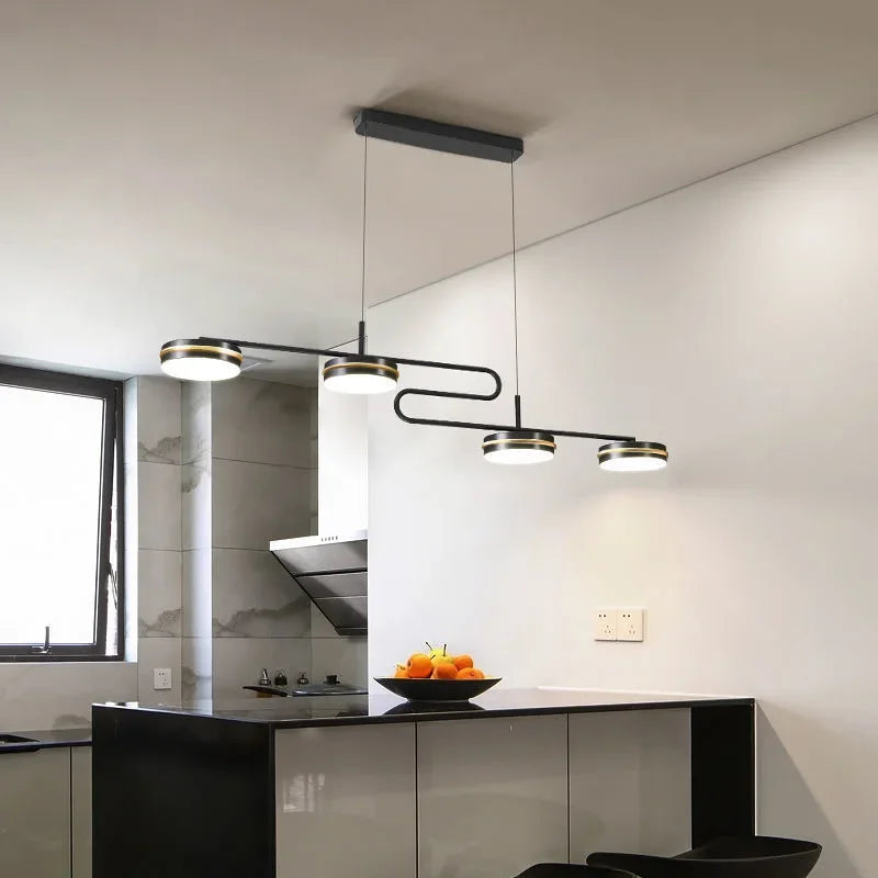 Afralia™ Modern LED Pendant Lights: Bedroom Living Dining Room Kitchen Bar Indoor Lighting with Remote Control
