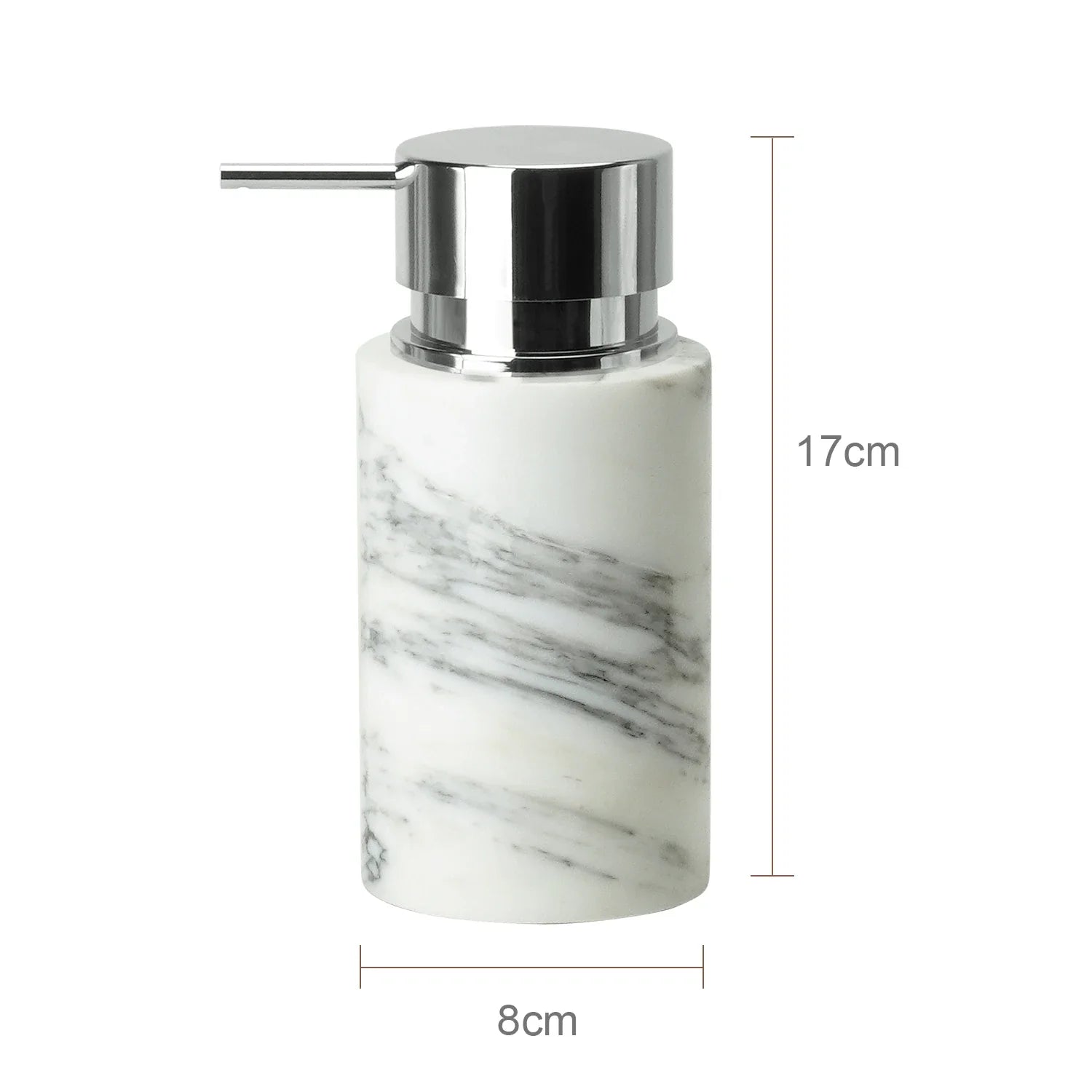 Afralia™ Marble Bathroom Set Soap Dispenser Cotton Swabs Jar Tray Accessories