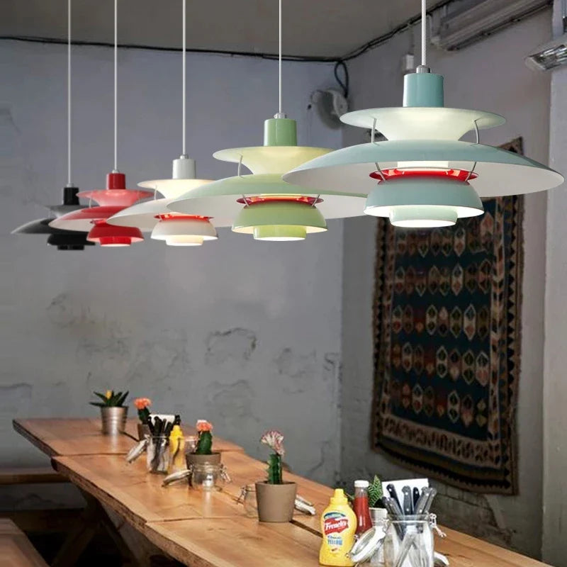 Afralia™ Nordic Danish LED Pendant Light Chandelier for Dining Room E27 Fixtures
