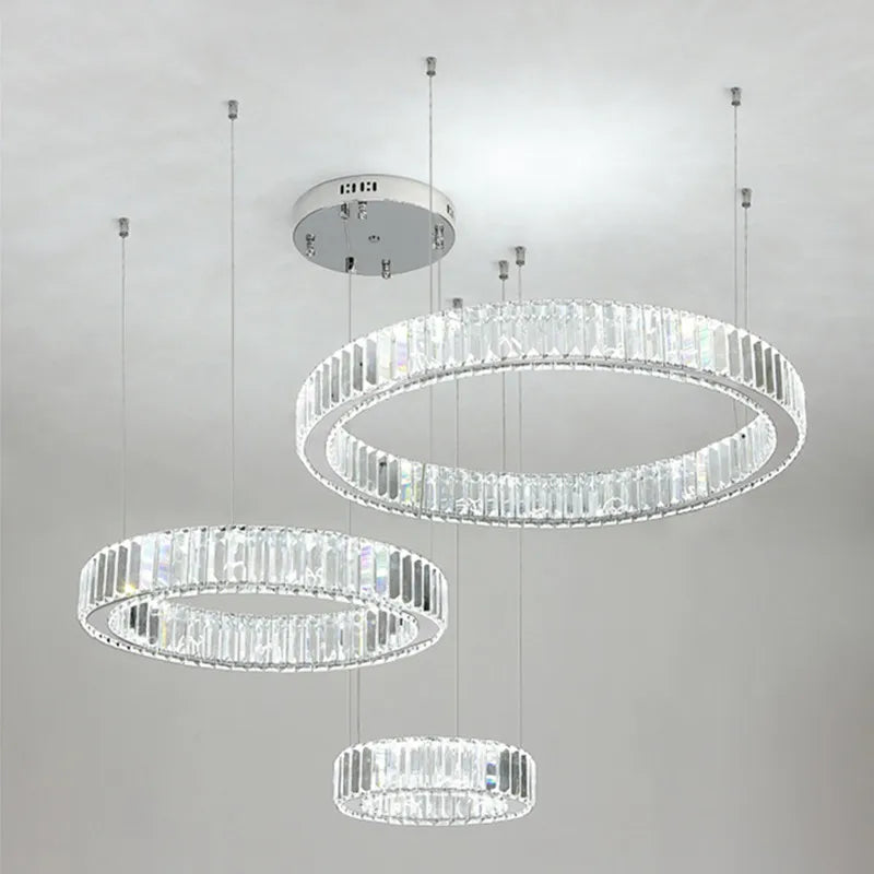 Afralia™ Modern Crystal Chandelier for Living Room Bedroom Kitchen Dining Room