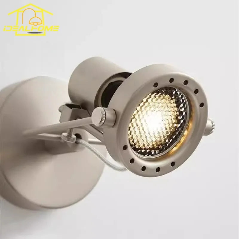 Afralia™ LED Industrial Bedroom Wall Lamp Black/Nickel Mounted Studio Cafe Background