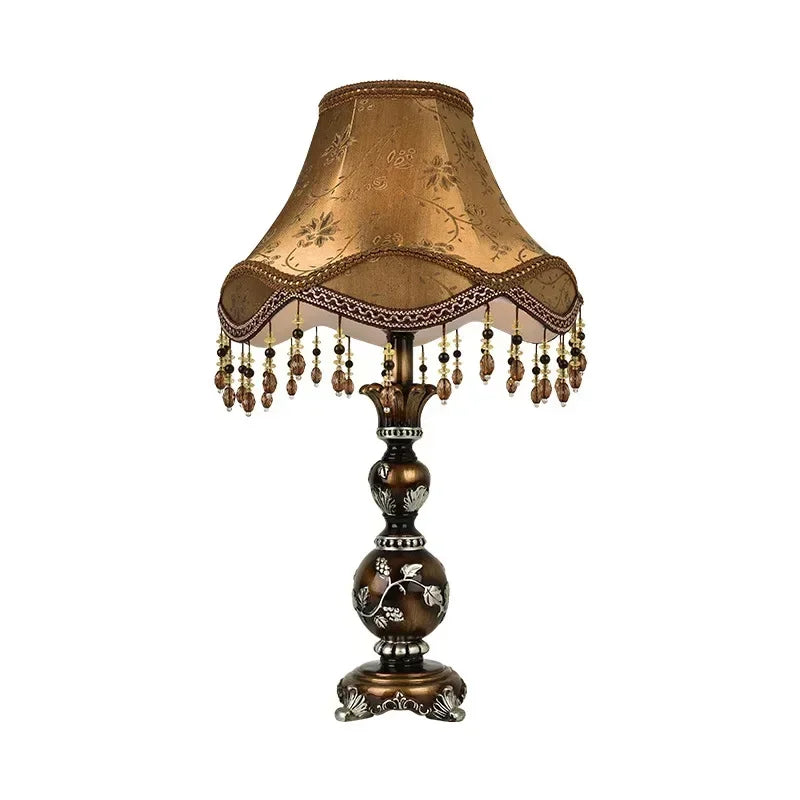 Afralia™ Retro Celebration Floor Lamp for Living Room in Antique American Fabric