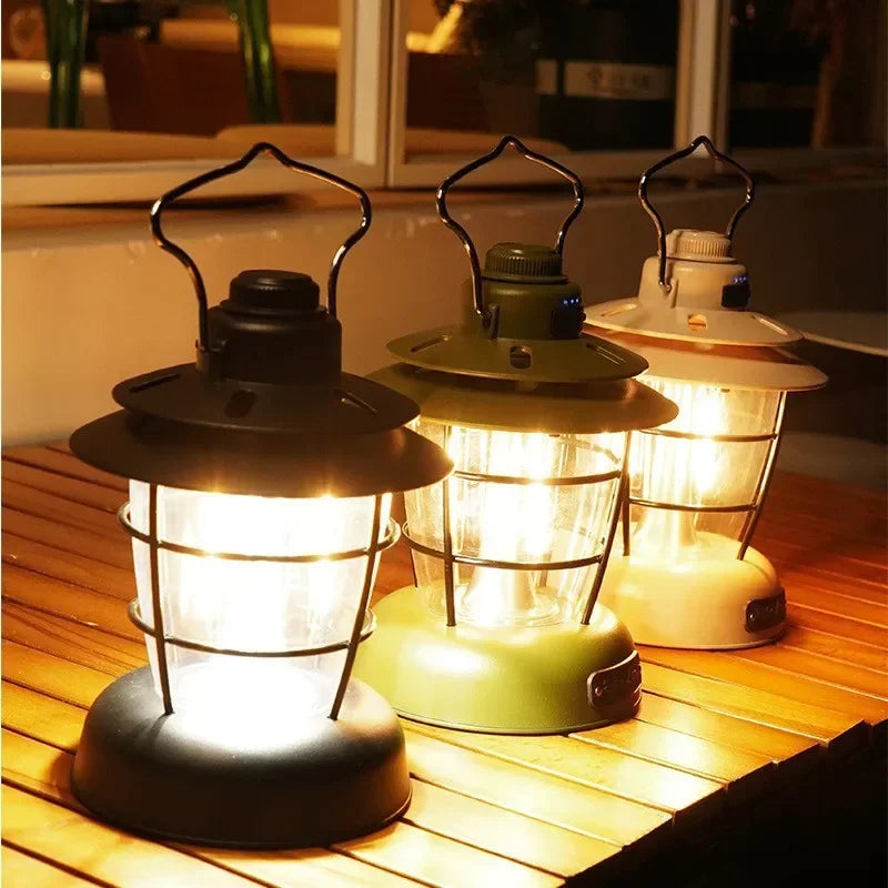 Afralia™ Vintage LED Lantern: Portable for Camping, Hiking, Emergency