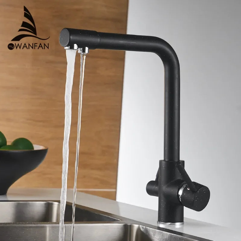 Afralia™ Kitchen Faucet with Water Purification Features - Deck Mounted 360 Rotation