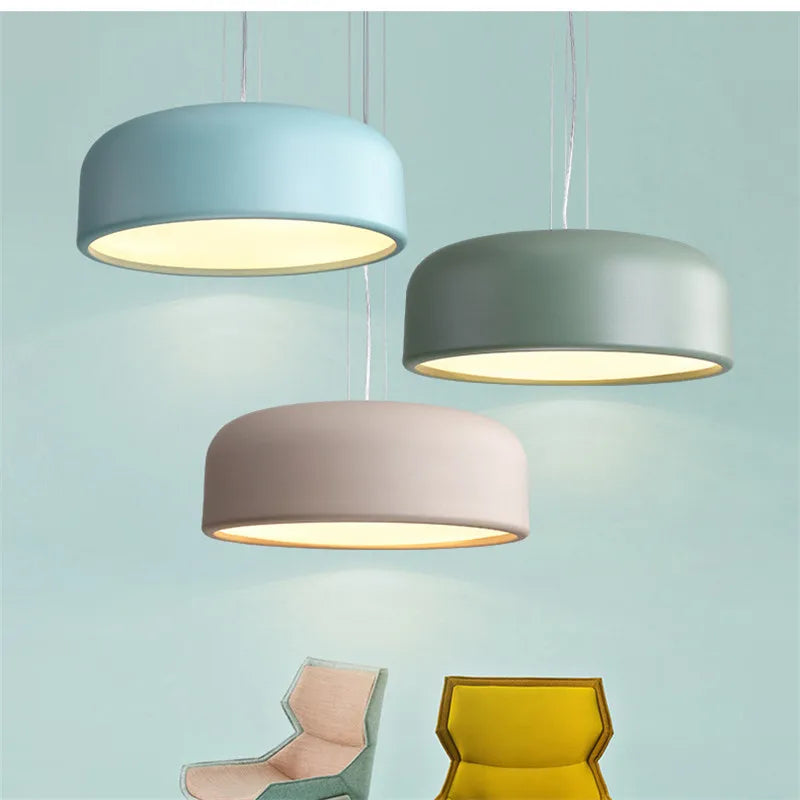 Afralia™ Colorful Macaron Ceiling Chandelier for Living Room & Bedroom