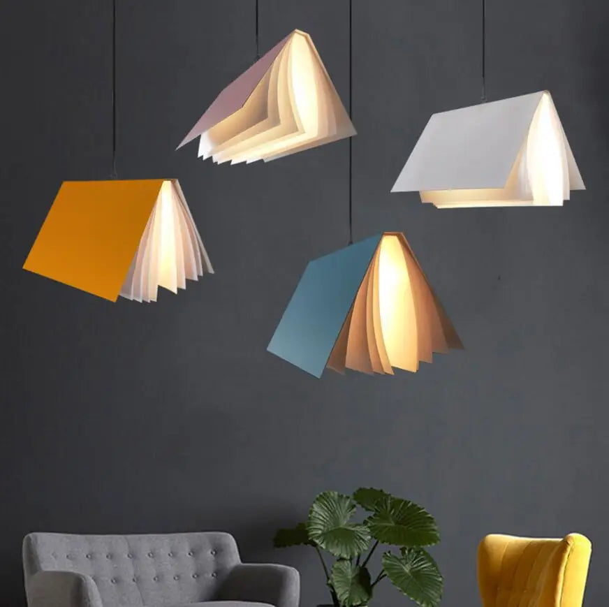 Afralia™ Book Pendant Lamp: Nordic LED Design for Living Room, Bedroom, Indoor Lighting