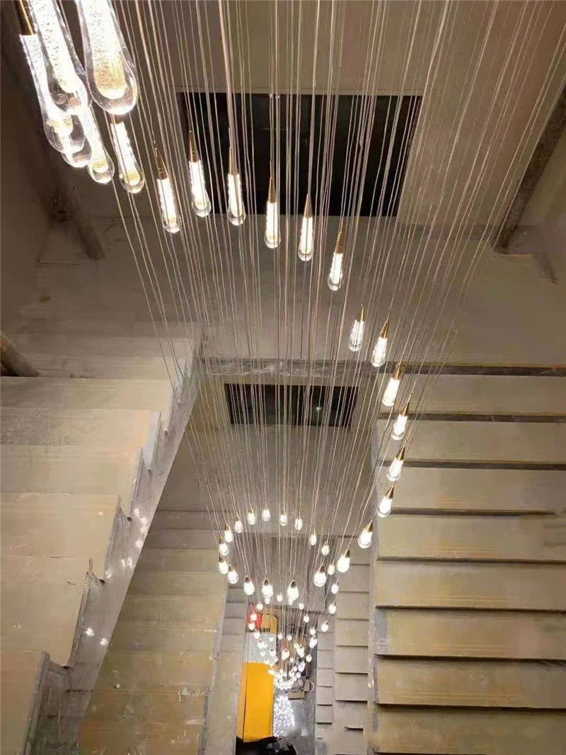 Afralia™ Crystal LED Chandelier: Modern Art Pendant Light for Restaurant, Bar, Staircase & Loft