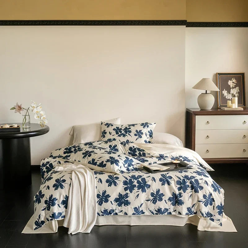 Afralia™ 100S Egyptian Cotton Bedding Set Queen King Euro Size Sheets Duvet Pillowcase