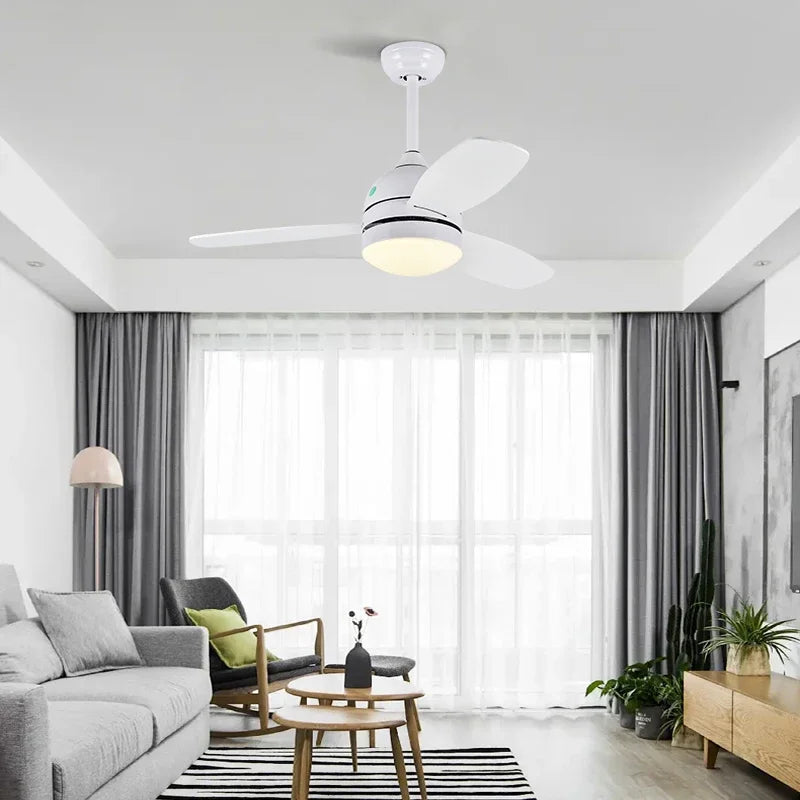 Afralia™ 42" Wood Blades Ceiling Fans Light with AC Motor, Remote Control