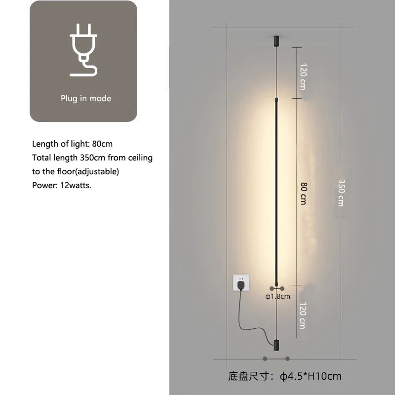 Afralia™ Slim Line LED Pendant Light for Living Room and Bedroom