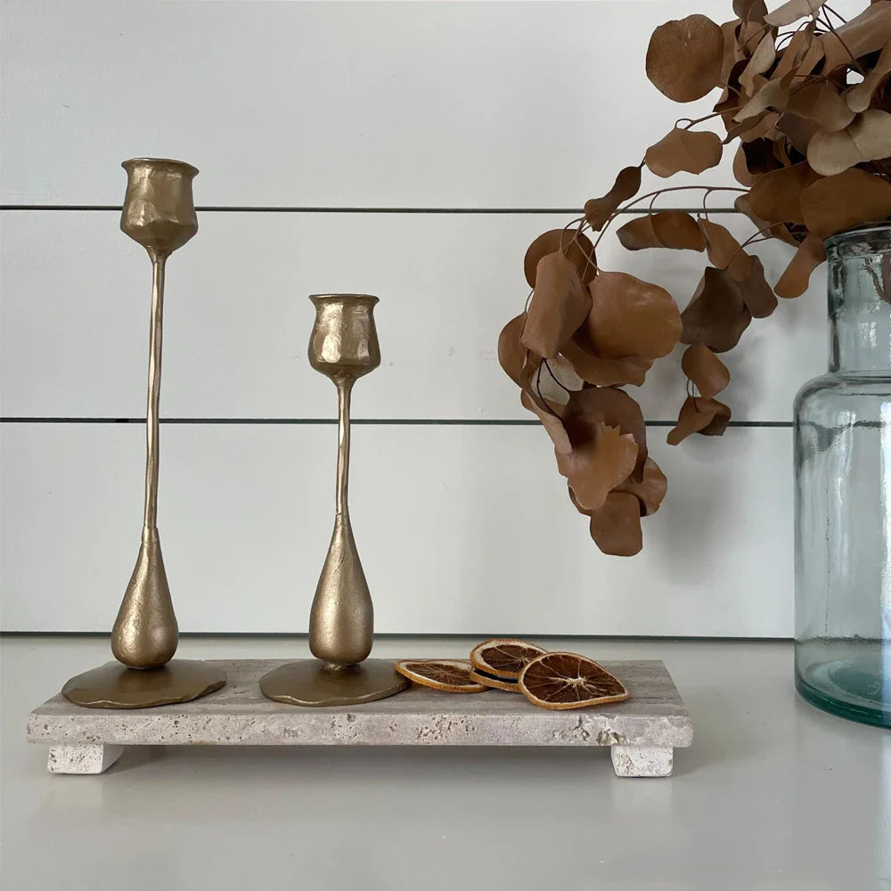 Afralia™ Travertine Footed Tray for Kitchen Sink