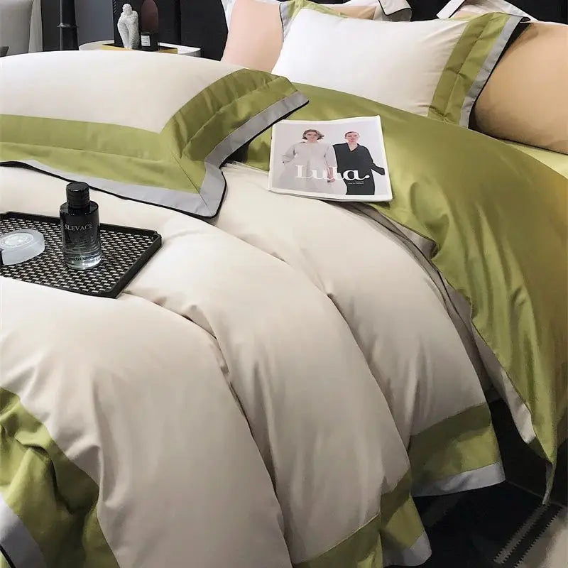 Afralia™ 1000TC Egyptian Cotton Luxury Hotel Bedding Set - Queen/King Size