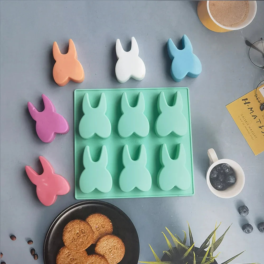 Afralia™ 6 Hole Tooth Silicone Mold - Cake Biscuit Candy Ice Cube Bakeware