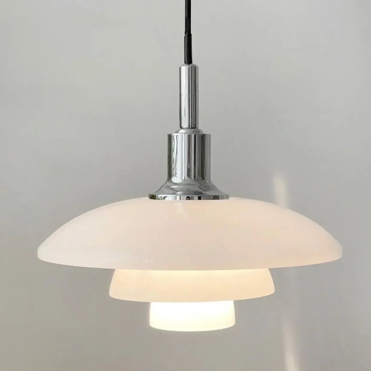 Afralia™ Glass Pendant Light Gold Chrome Hanging Lamp for Kitchen Island & Bedroom