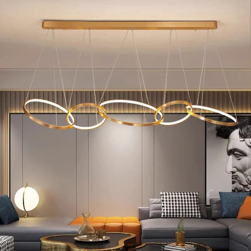 Afralia™ Modern Home Decor LED Pendant Light Chandeliers Indoor Lighting