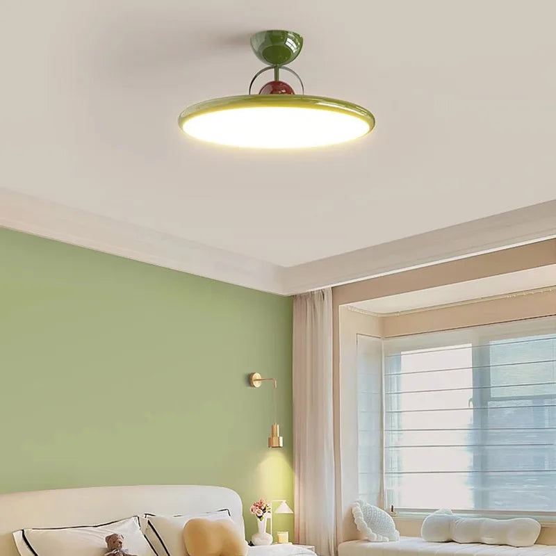 Afralia™ Cream Iron Nordic LED Ceiling Light - Indoor Decorative Luminaires