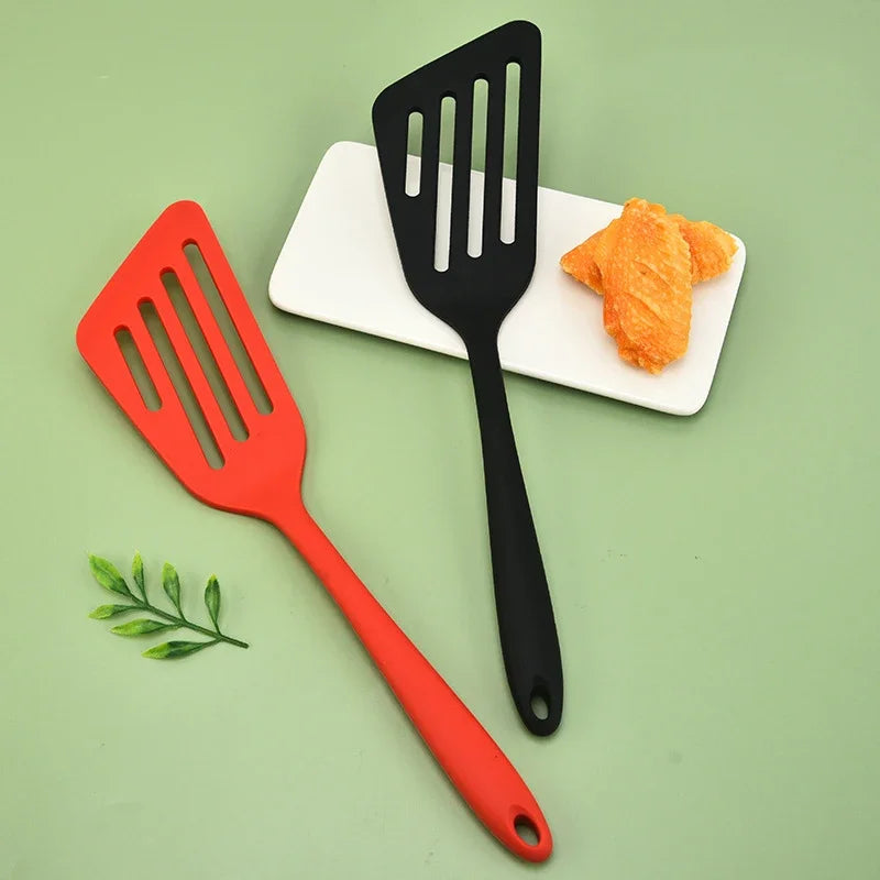 Afralia™ Silicone Oblique Spatula Slotted Scoop for Cooking & BBQ