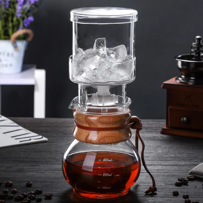 Afralia™ Glass Cold Brew Coffee Maker Set - Barista Quality Pour Over Kettle & Drip Filter